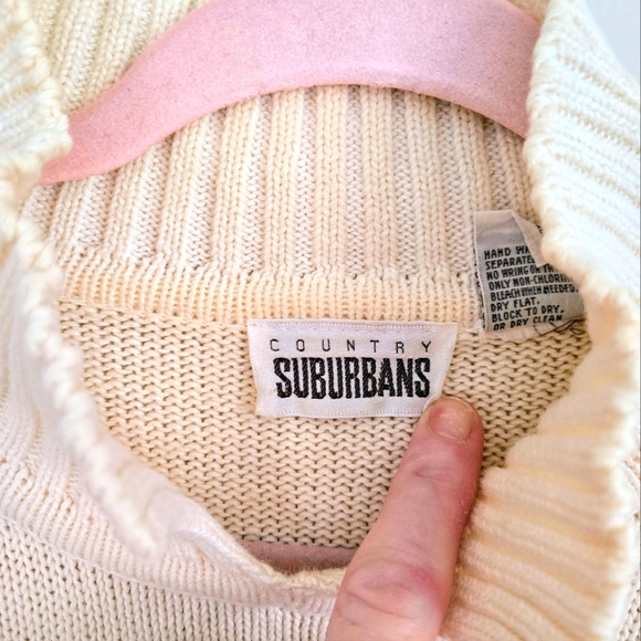 🐴VTG boho cottagecore knit sweater - Picture 3 of 7